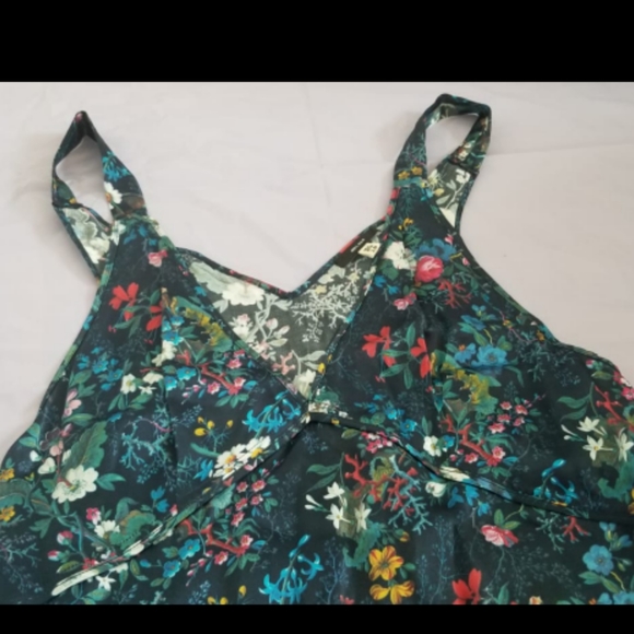 SOLD! R 13 long silk maxi floral boho grunge slip dress Medium Made in USA - Picture 4 of 10